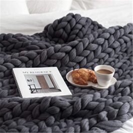 Handmade Giant Soft Thick Chunky Knitted Blanket by Nicole Knupfer